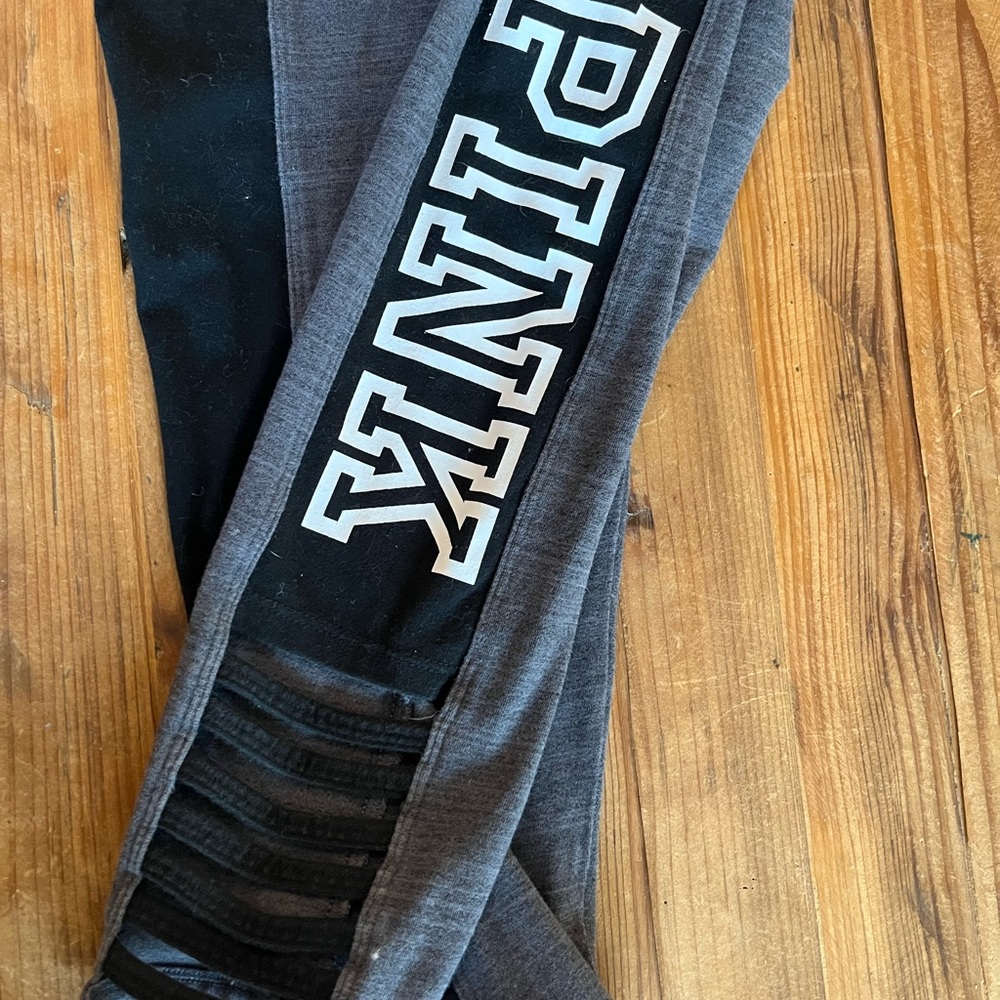 Victoria Secret PINK Black and Gray yoga pants
